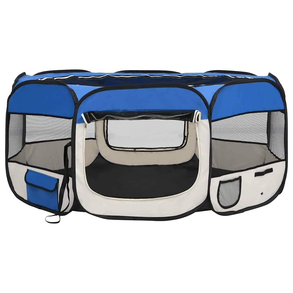 Vidaxl - Parc pliable pour chien avec sac de transport Bleu 145x145x61cm vidaXL 171016 - Image 9