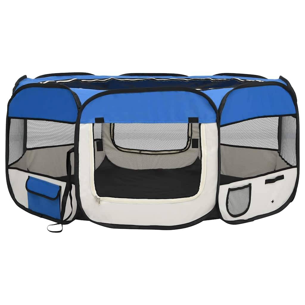 Vidaxl - Parc pliable pour chien avec sac de transport Bleu 145x145x61cm vidaXL 171016 - Image 2