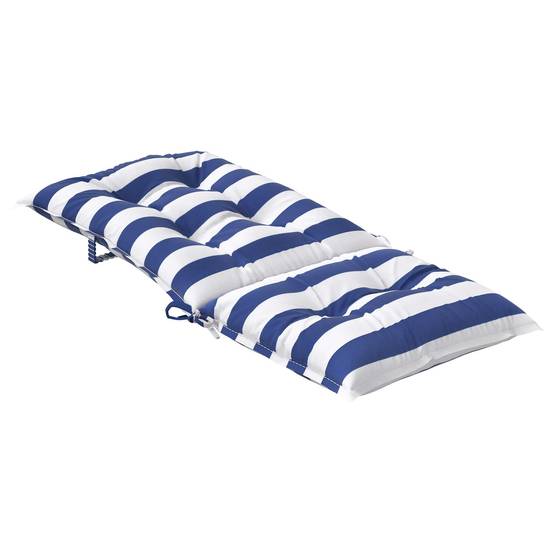 Coussins d'extérieur tissu bleu et blanc 120 x 50 x 7 cm, poids:6.9kg - PANGIVO - Image 5