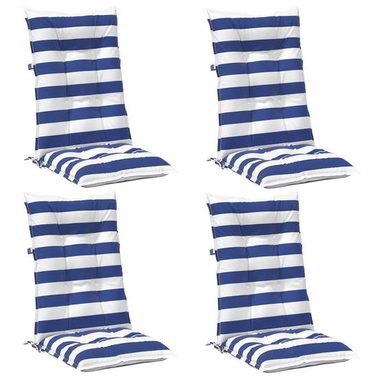 Coussins d'extérieur tissu bleu et blanc 120 x 50 x 7 cm, poids:6.9kg - PANGIVO - Image 2