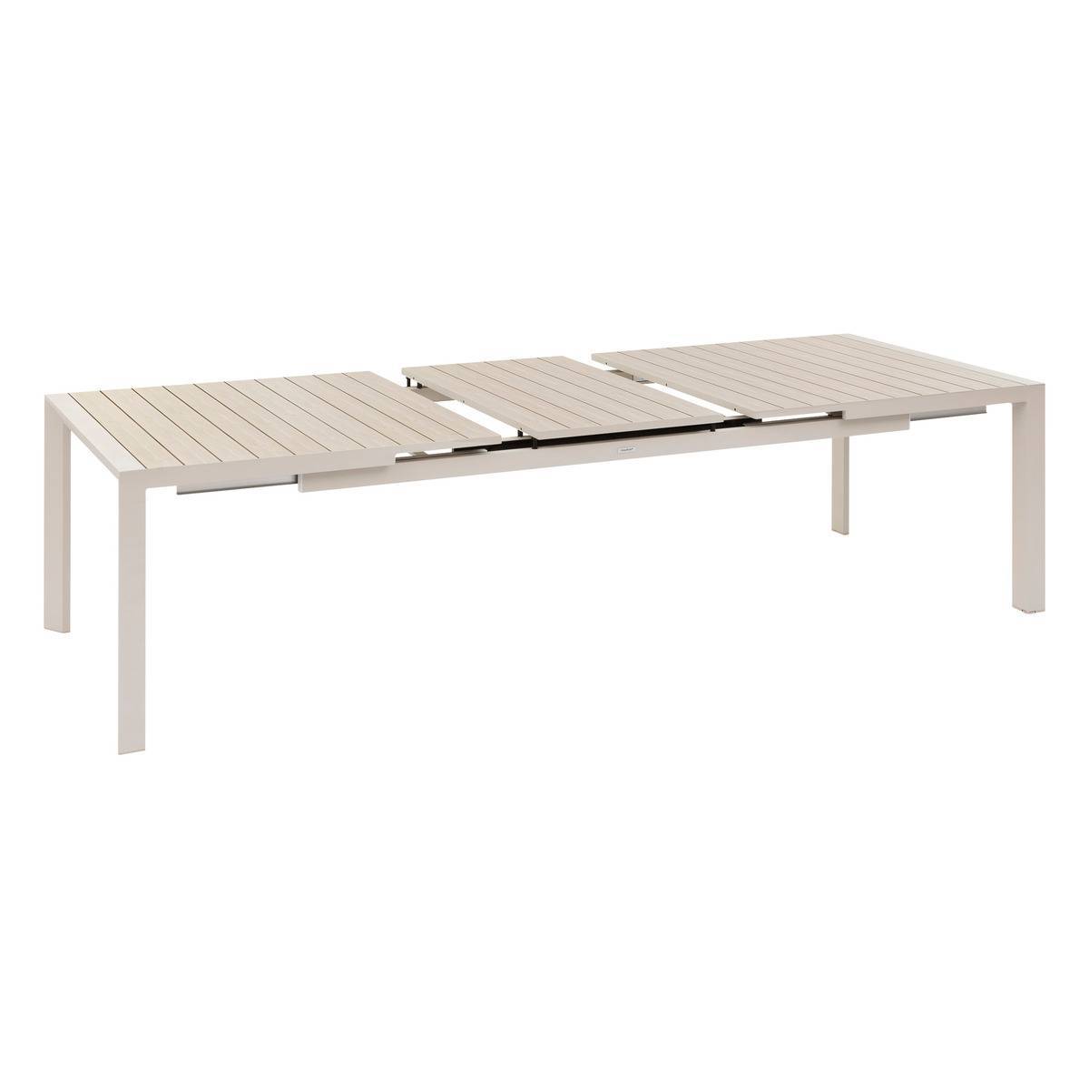 Hesperide - Table de jardin extensible rectangulaire "Évasion" en aluminium lin et argile traité époxy 10 places - Hespéride - Imagen 5