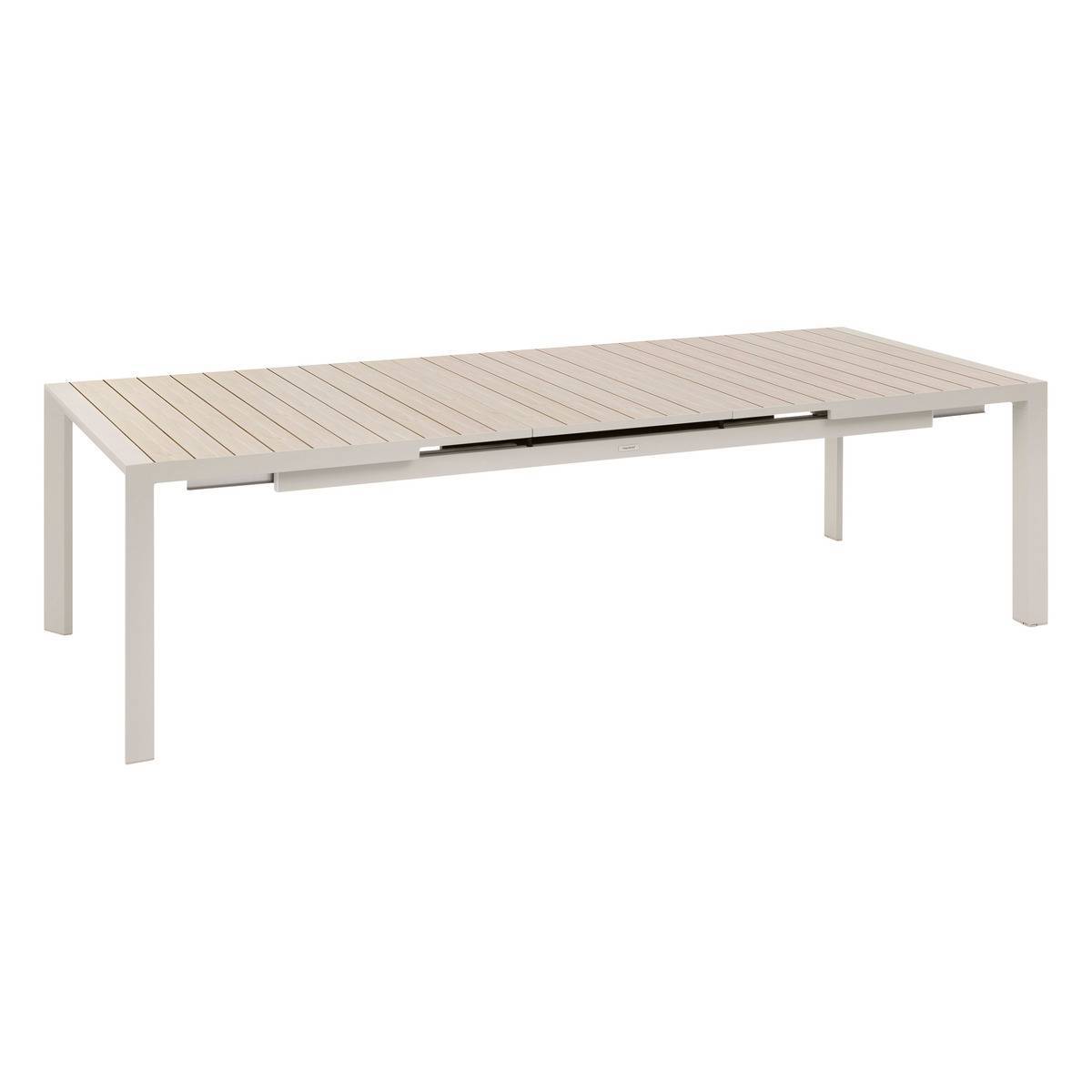 Hesperide - Table de jardin extensible rectangulaire "Évasion" en aluminium lin et argile traité époxy 10 places - Hespéride - Imagen 2