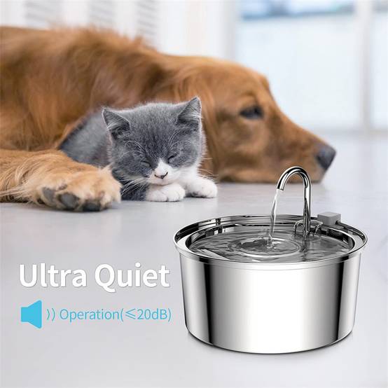 Fontaine à eau automatique pour chat 3,2 L, acier inoxydable MCBOSON - Image 4