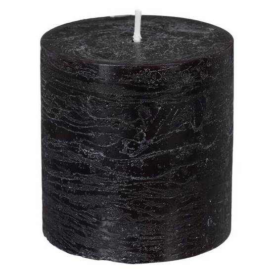 Bougie Ronde "Rustic" 7cm Noir - Image 1