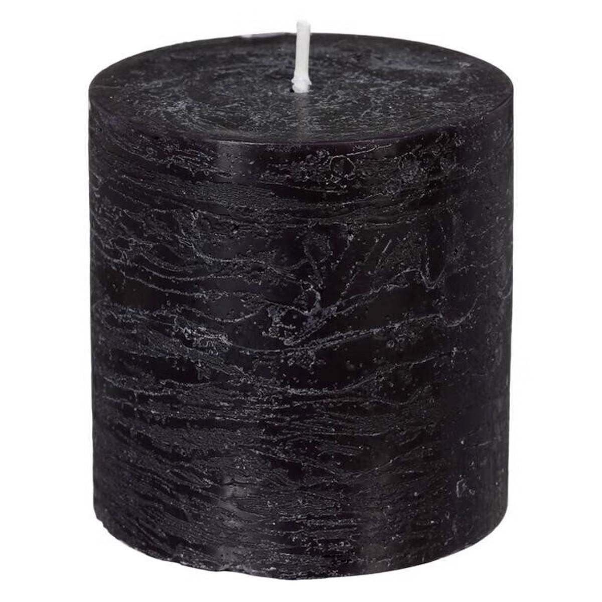 Bougie Ronde "Rustic" 7cm Noir - Image 1