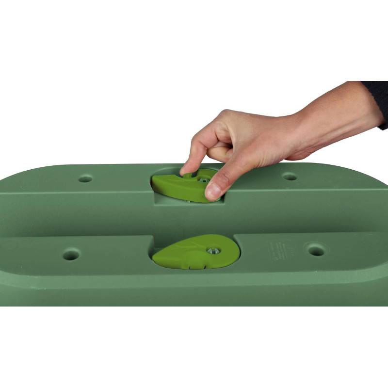 Eda - Jardiniere Cavaliere Osaka 19,5 L - Eda - Systeme De Fixation - Pour Balcons Et Rambardes - Vert Laurier - Imagen 7