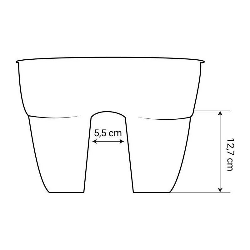 Eda - Jardiniere Cavaliere Osaka 19,5 L - Eda - Systeme De Fixation - Pour Balcons Et Rambardes - Vert Laurier - Imagen 4