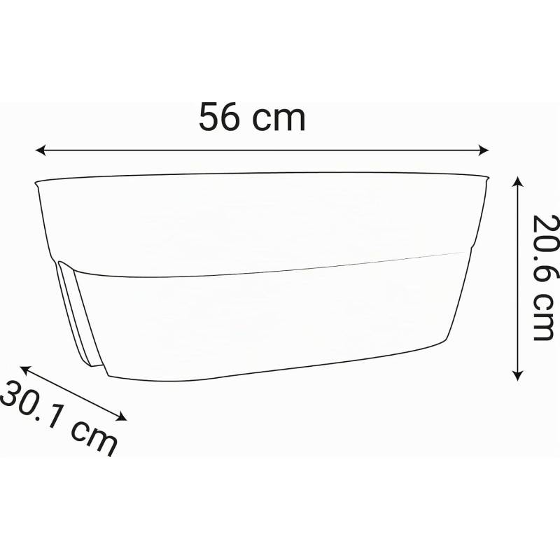 Eda - Jardiniere Cavaliere Osaka 19,5 L - Eda - Systeme De Fixation - Pour Balcons Et Rambardes - Vert Laurier - Imagen 5