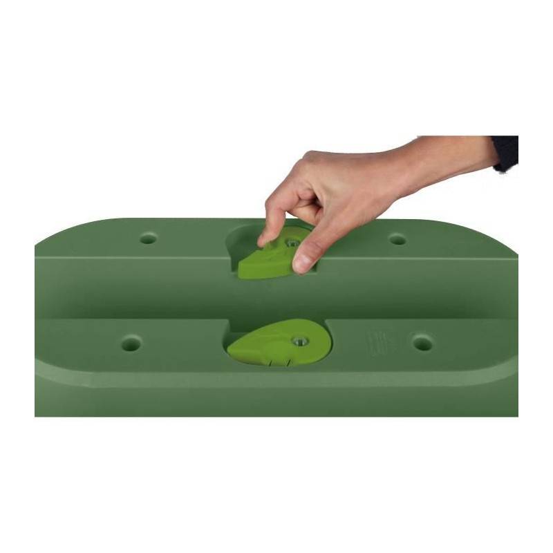 Eda - Jardiniere Cavaliere Osaka 19,5 L - Eda - Systeme De Fixation - Pour Balcons Et Rambardes - Vert Laurier - Imagen 1