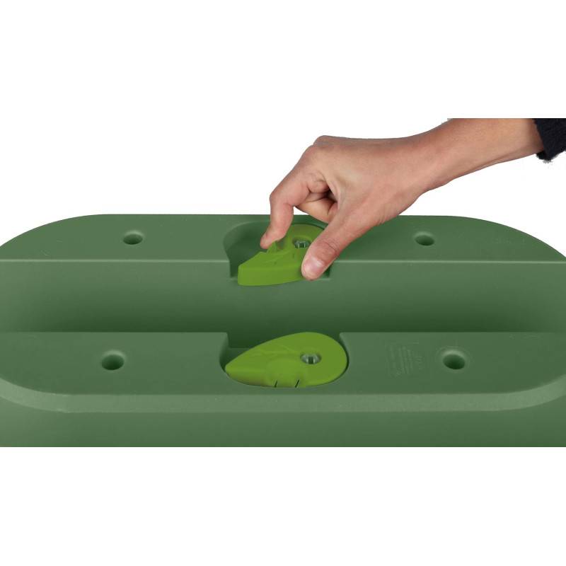 Eda - Jardiniere Cavaliere Osaka 19,5 L - Eda - Systeme De Fixation - Pour Balcons Et Rambardes - Vert Laurier - Imagen 8