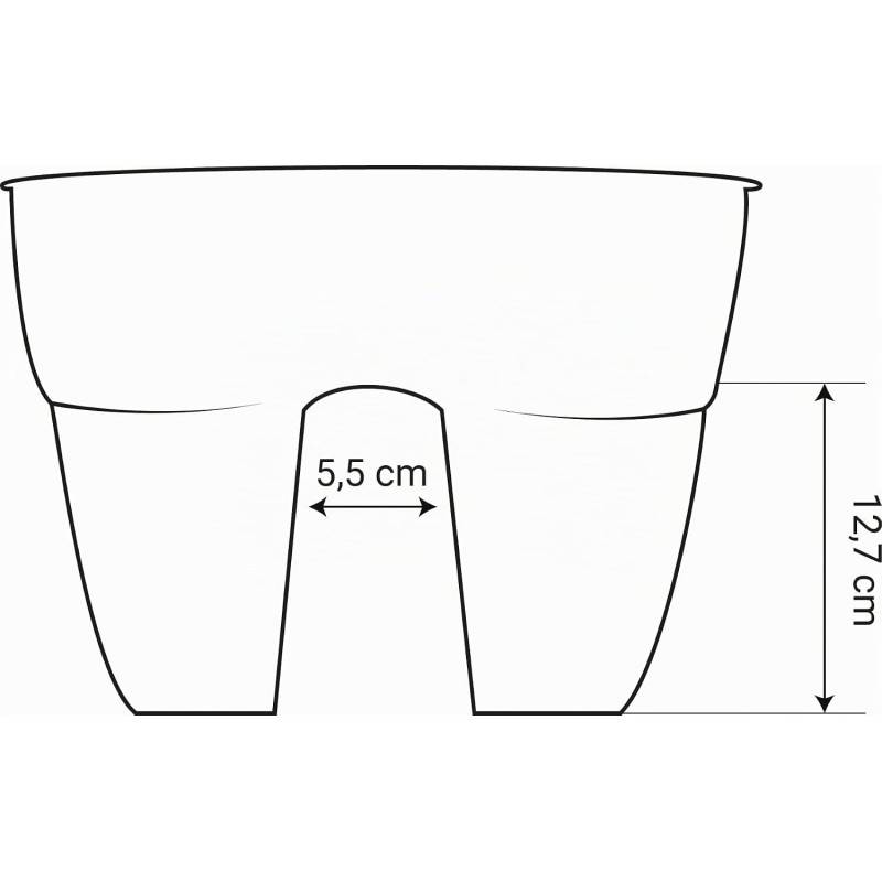 Eda - Jardiniere Cavaliere Osaka 19,5 L - Eda - Systeme De Fixation - Pour Balcons Et Rambardes - Vert Laurier - Imagen 6