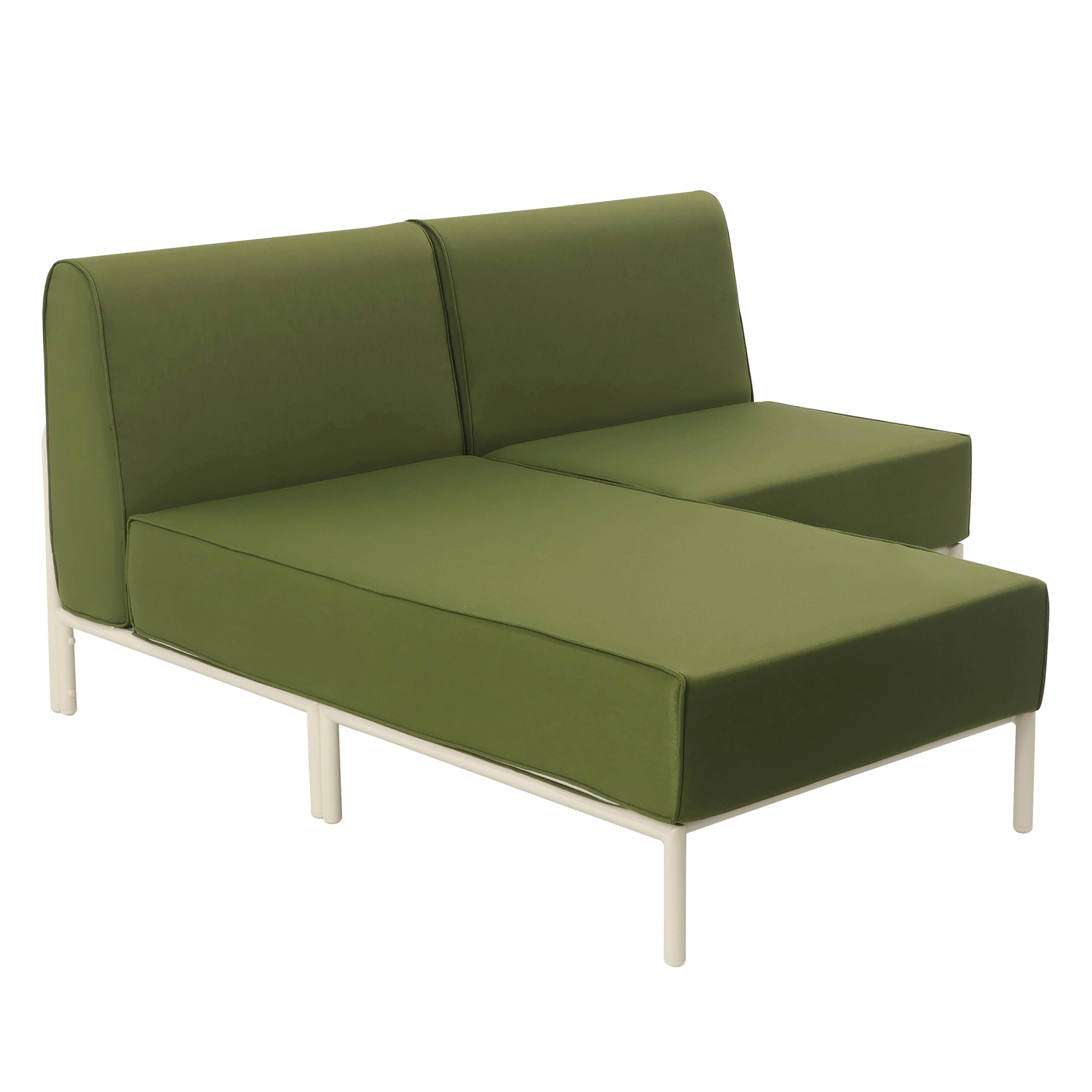 Oviala - Salon de jardin bas modulable uni 2 places vert kaki Patio - Oviala
