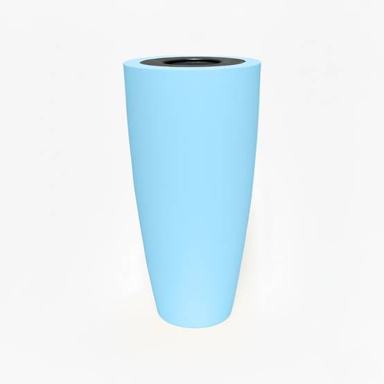 Pot de fleurs conique 200l delight - plast'up rotomoulage - Image 1