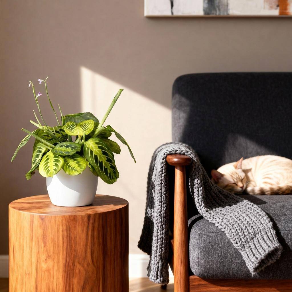 Maranta Fascinator Lemon Vert Clair - H35cm - Image 1