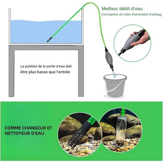 Kit Nettoyage Aquarium Pour Eau Et Gravier - Lytech - Image 3