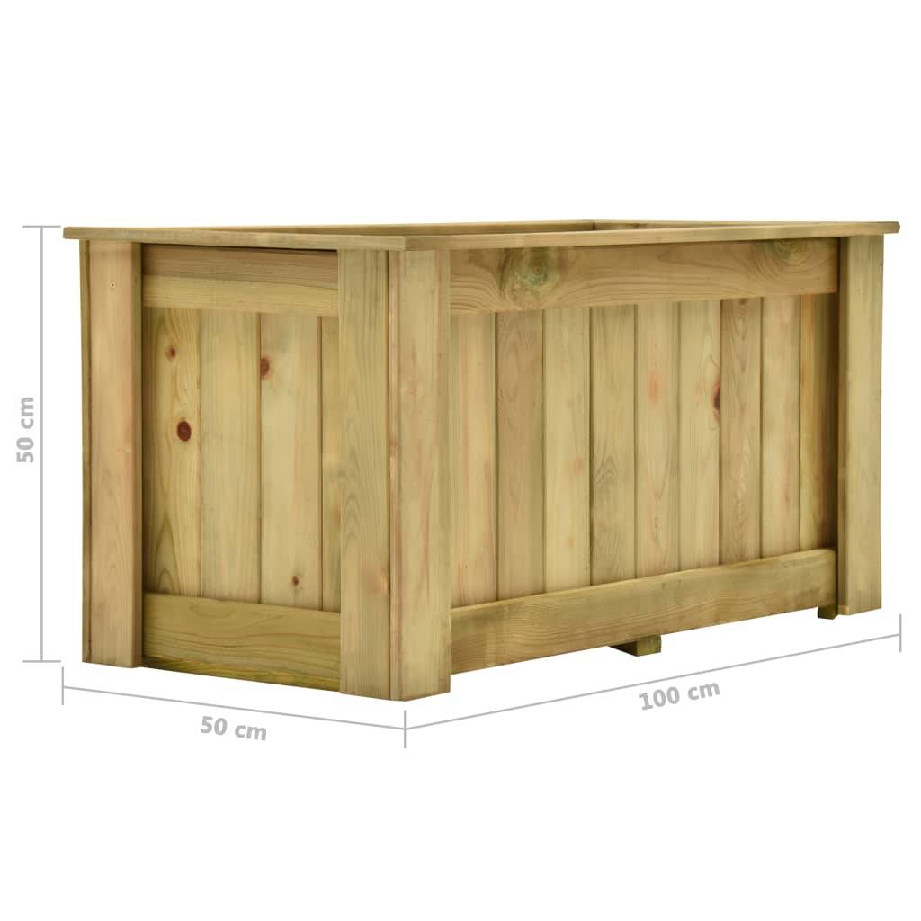 Helloshop26 - Jardinière surélevée 100 x 50 x 50 cm bois de pin imprégné - Imagen 5