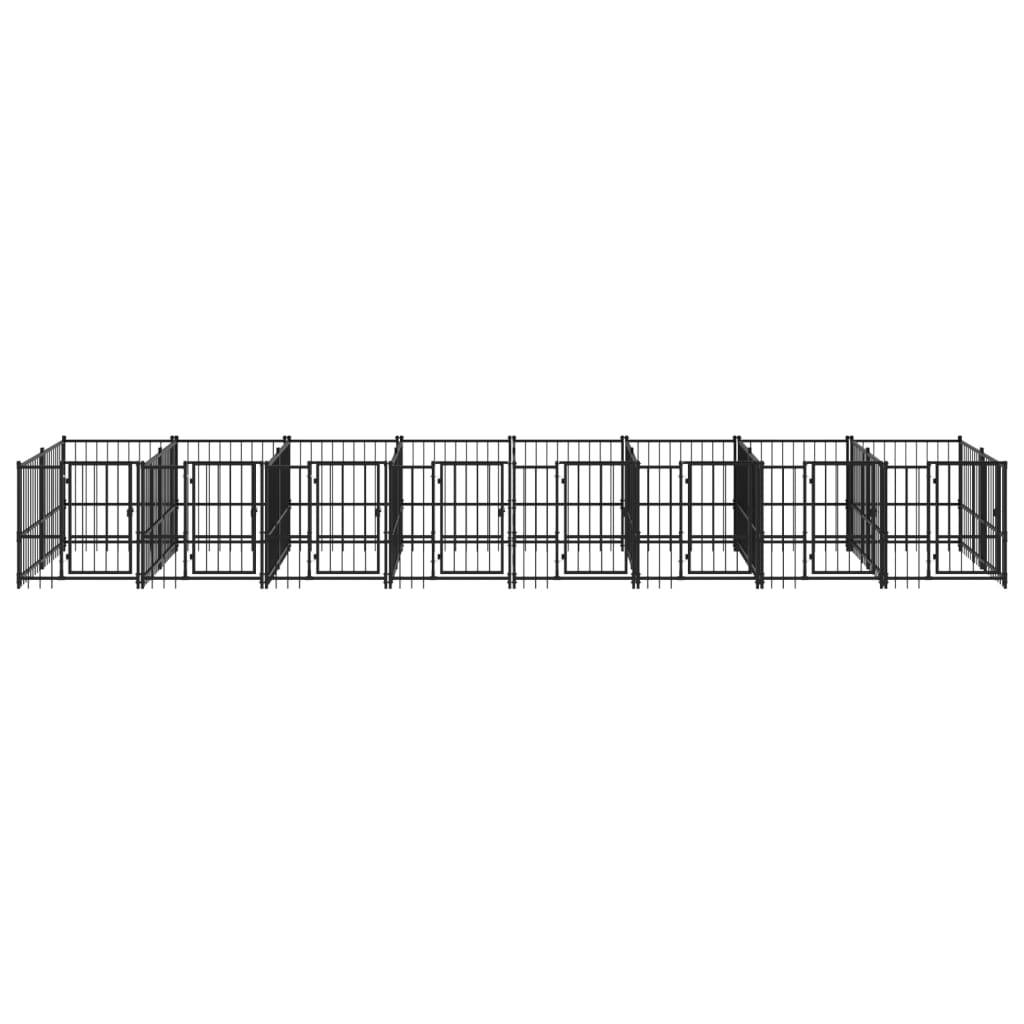 Vidaxl - Chenil d'extérieur pour chiens Acier 15,02 m² vidaXL 3124585 - Imagen 5