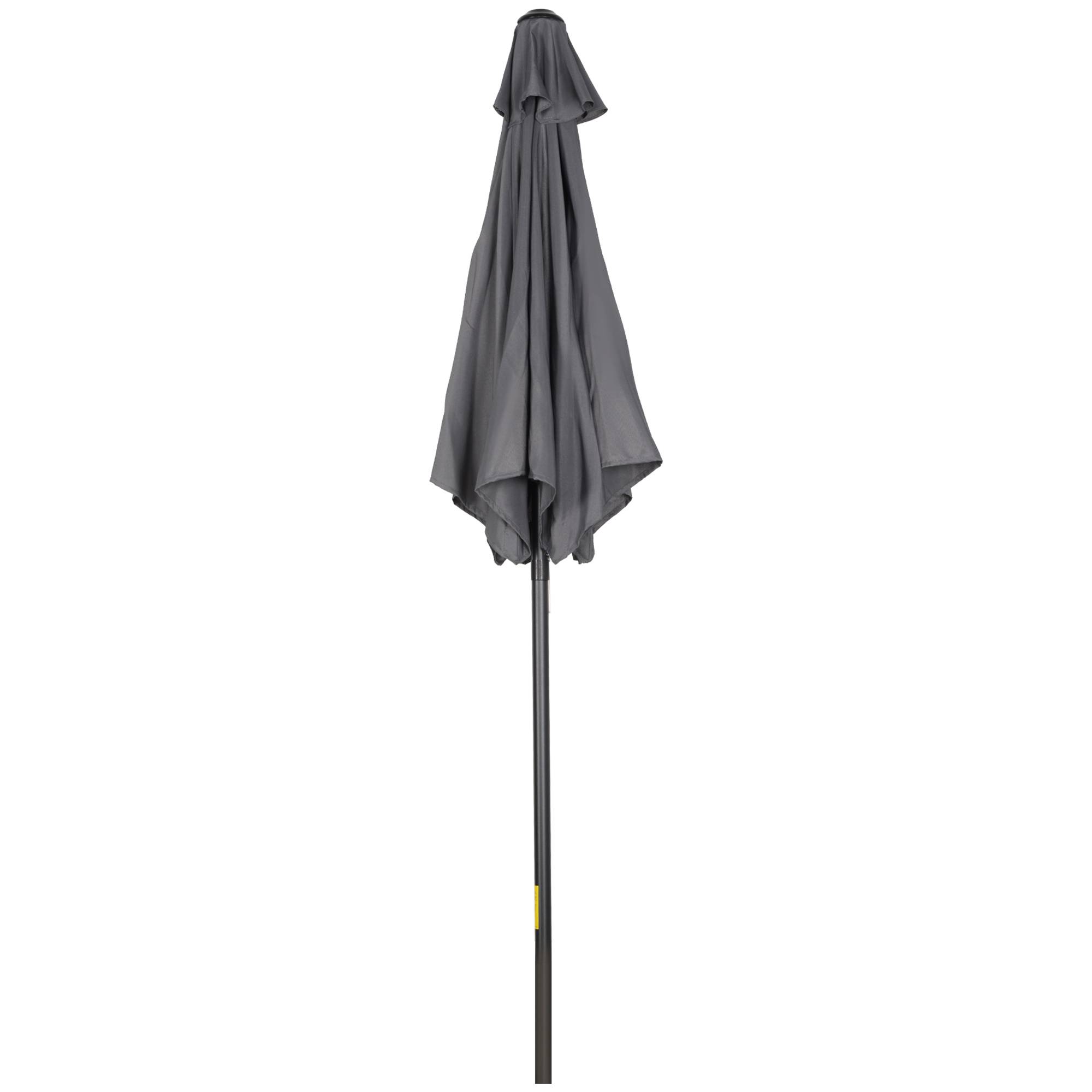 Parasol d'extérieur avec toit ventilé et mât en aluminium détachable pour jardin et terrasse, gris foncé - Image 2