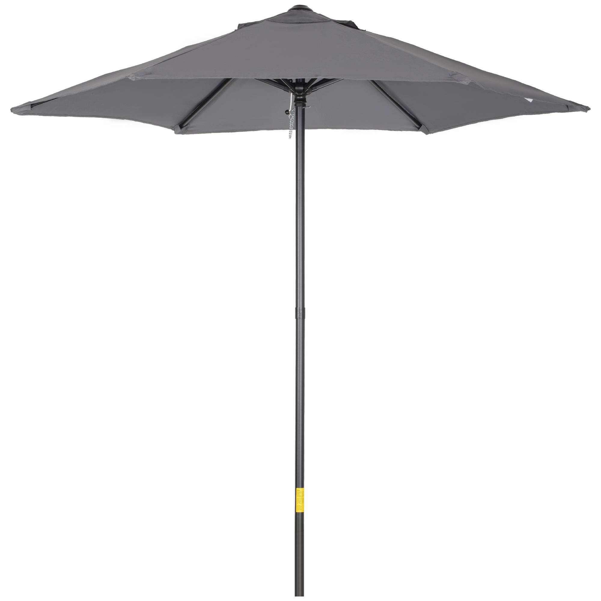 Parasol d'extérieur avec toit ventilé et mât en aluminium détachable pour jardin et terrasse, gris foncé - Image 1