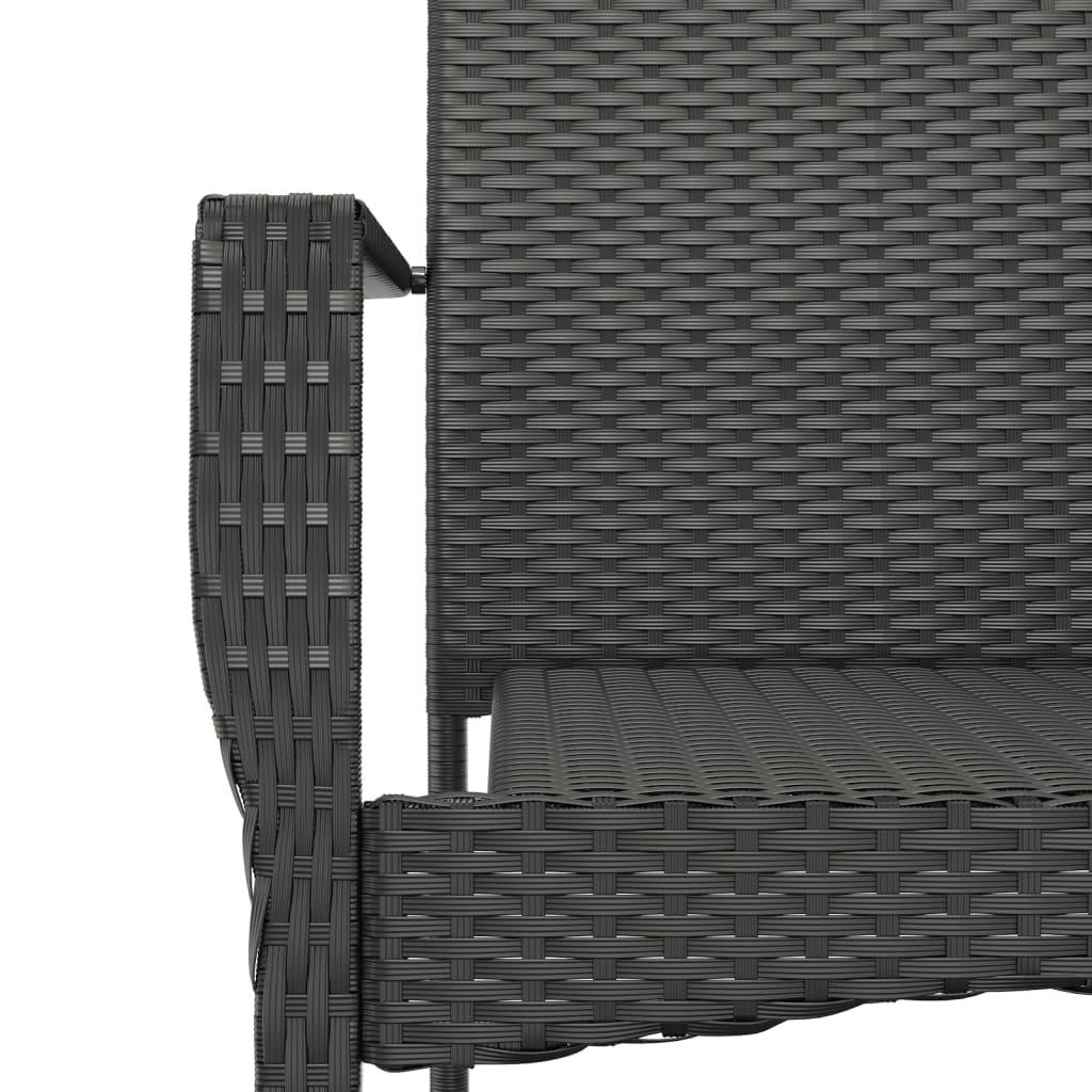 Chaise bois composite 4 places rotin noir  59 x 53,5 x 88 cm  - Prolenta premium  p3117.0 - Image 8