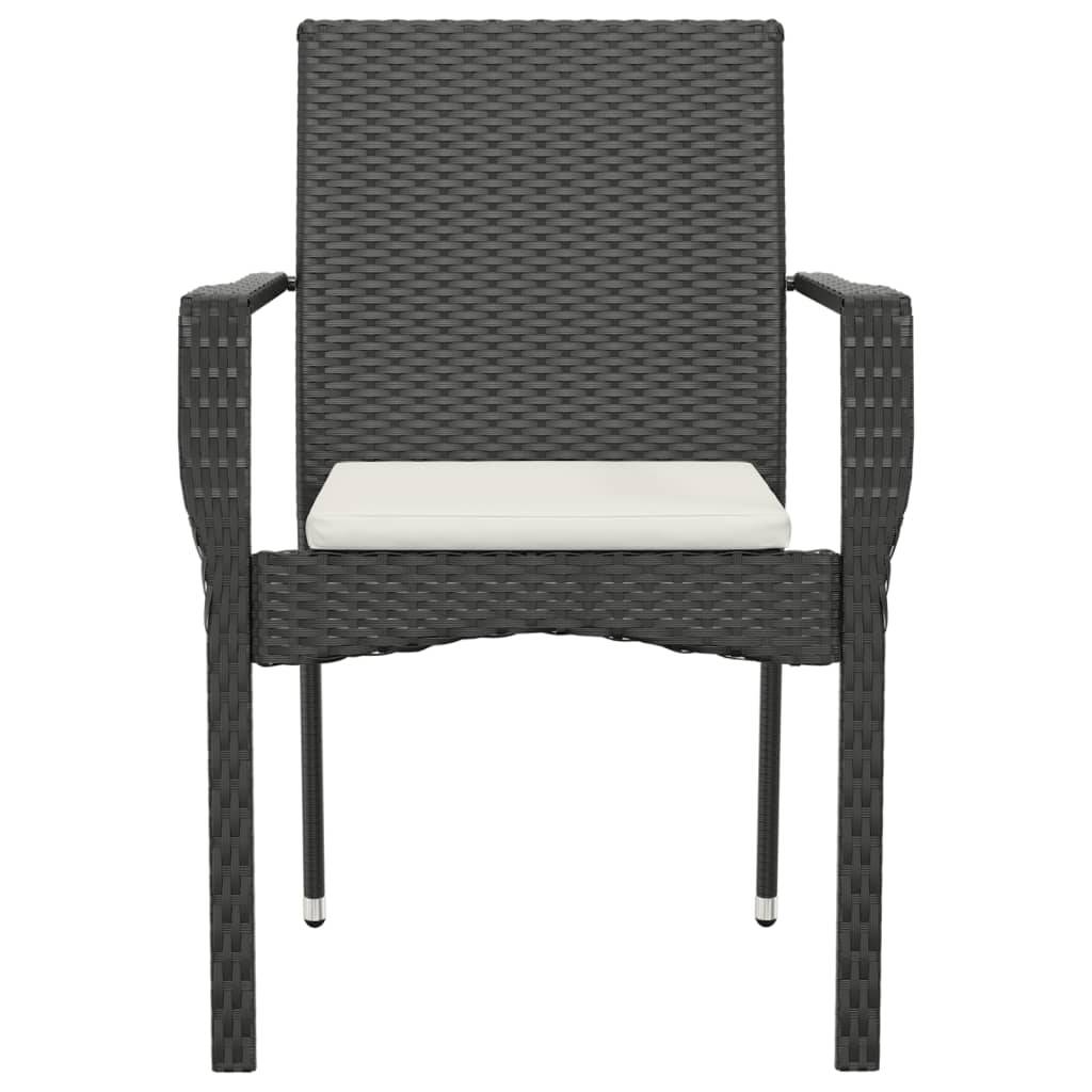Chaise bois composite 4 places rotin noir  59 x 53,5 x 88 cm  - Prolenta premium  p3117.0 - Image 5