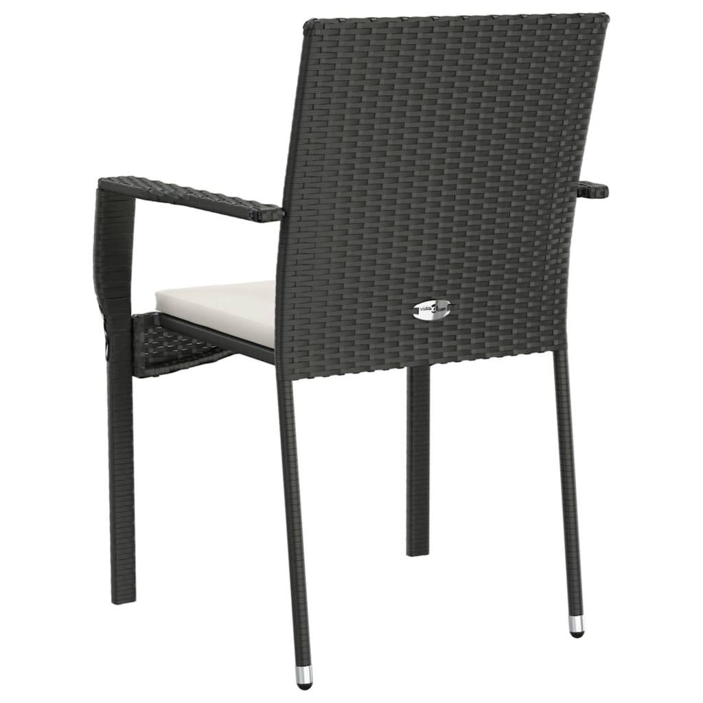 Chaise bois composite 4 places rotin noir  59 x 53,5 x 88 cm  - Prolenta premium  p3117.0 - Image 7