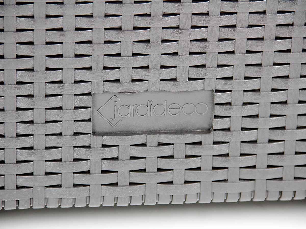 Jardideco - Salon de jardin en résine tressée Vinto 4 places Anthracite - Jardideco - Imagen 7