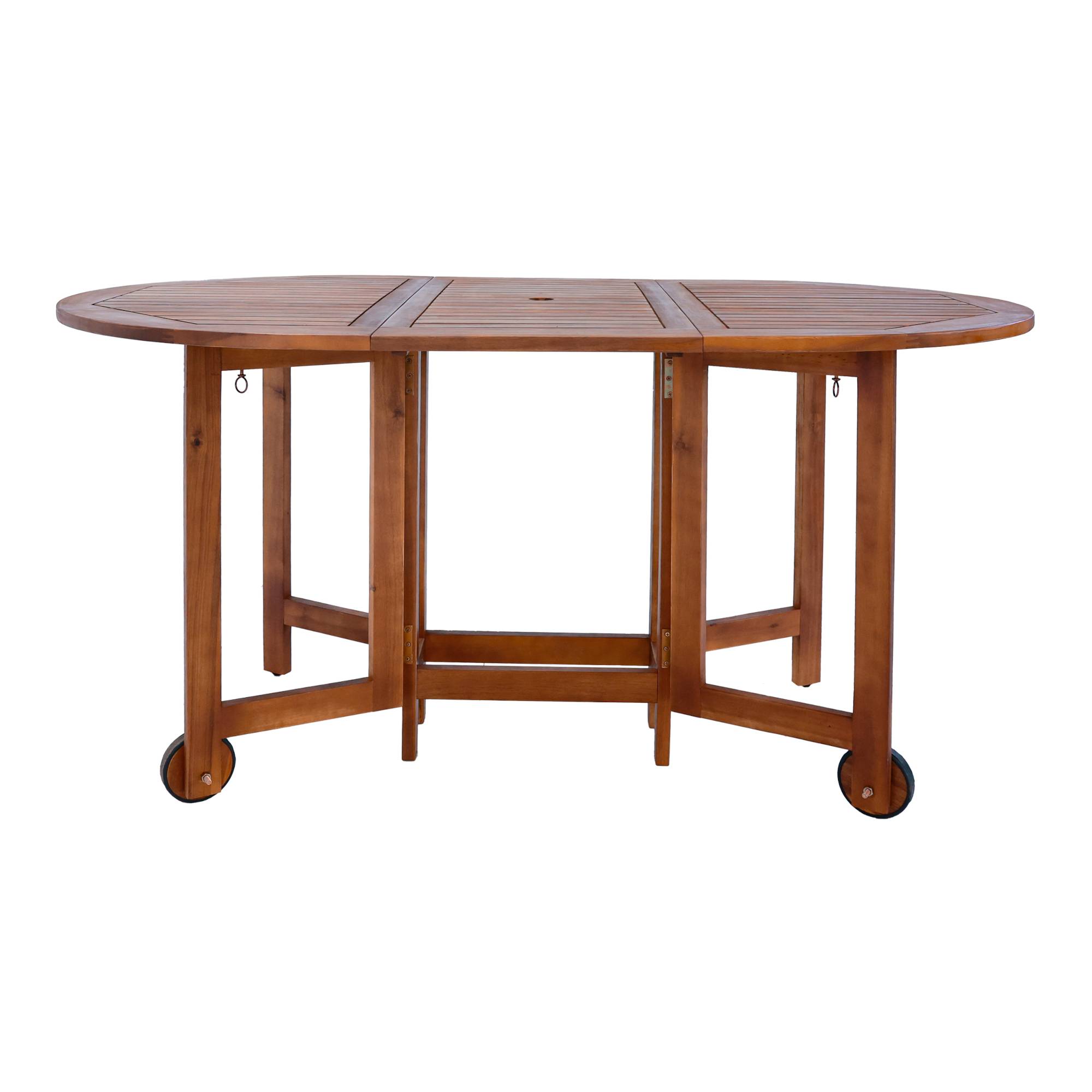 Ensemble de meubles de jardin 7 pièces Acerenza bois d'acacia naturel [en.casa] - Imagen 5