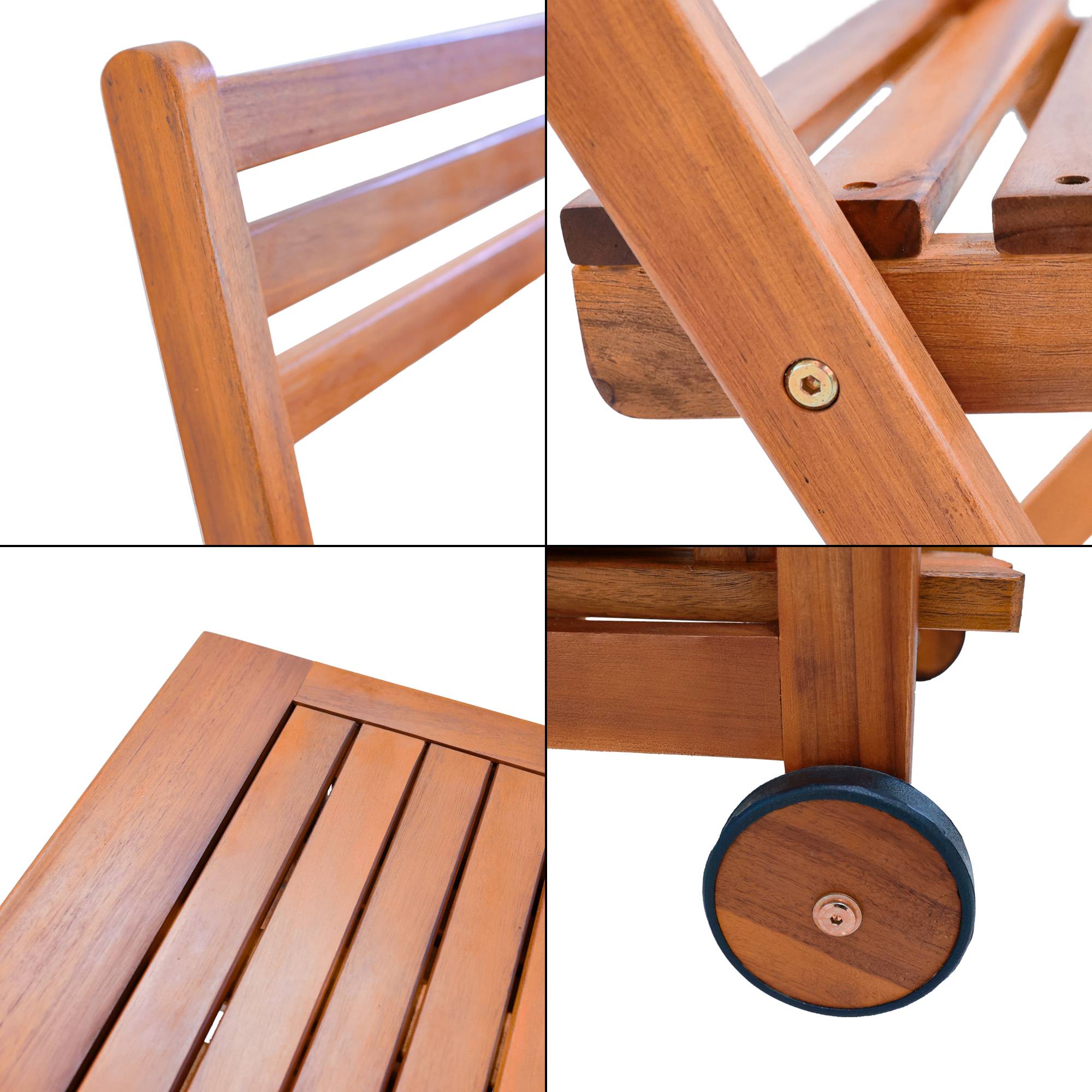 Ensemble de meubles de jardin 7 pièces Acerenza bois d'acacia naturel [en.casa] - Imagen 9