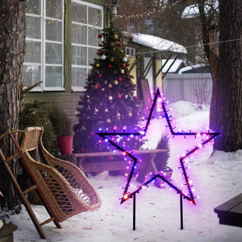 Lotti - Étoile lumineuse à planter 75cm 100 Led RGB 48 effets Wonder télécommande Lotti - Imagen 1