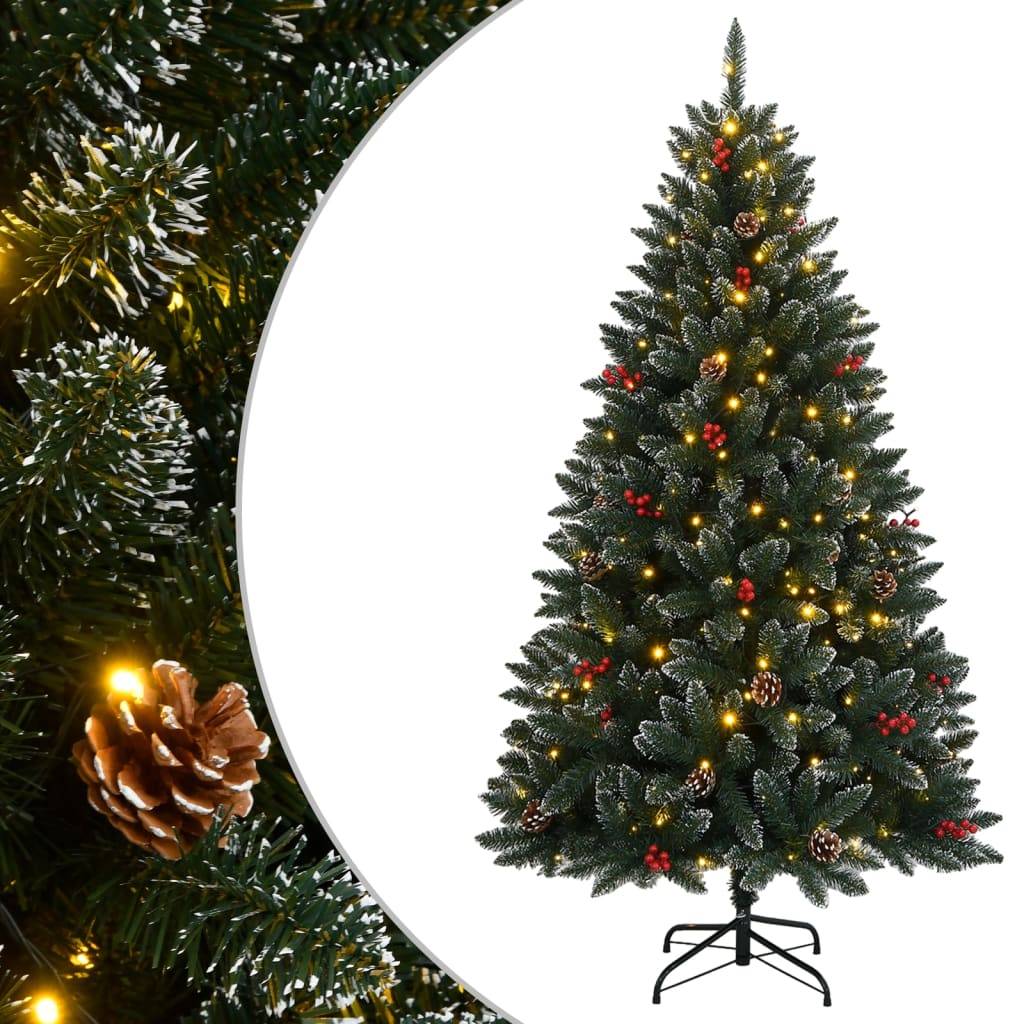 ComfortXL - Grand sapin de Noël artificiel enneigé 300 LED avec baies Vert 210 cm – ComfortXL Outdoor Living - Image 1