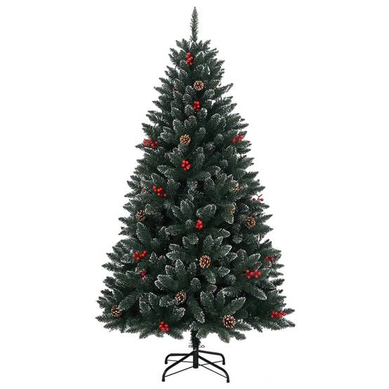 ComfortXL - Grand sapin de Noël artificiel enneigé 300 LED avec baies Vert 210 cm – ComfortXL Outdoor Living - Image 3