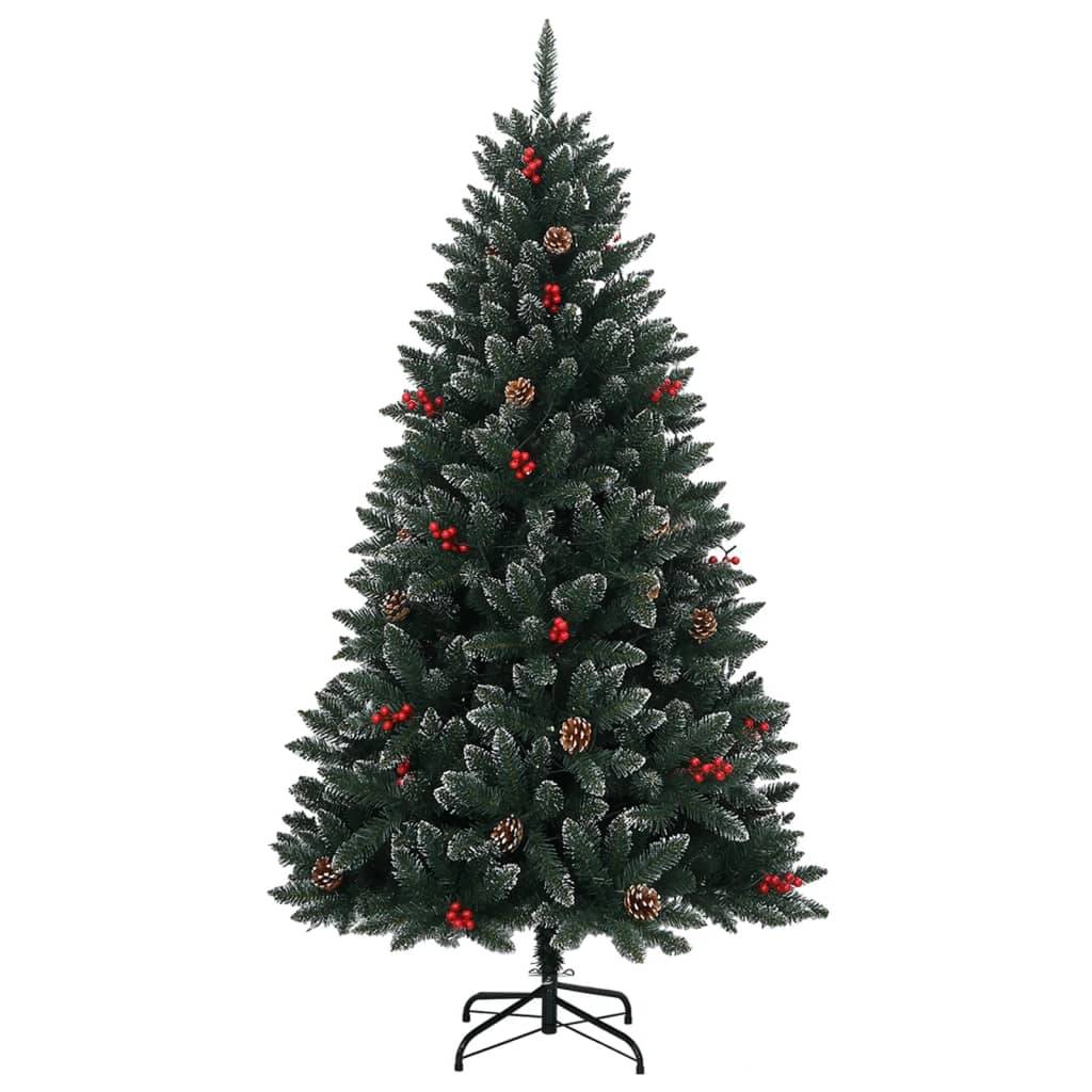 ComfortXL - Grand sapin de Noël artificiel enneigé 300 LED avec baies Vert 210 cm – ComfortXL Outdoor Living - Image 3