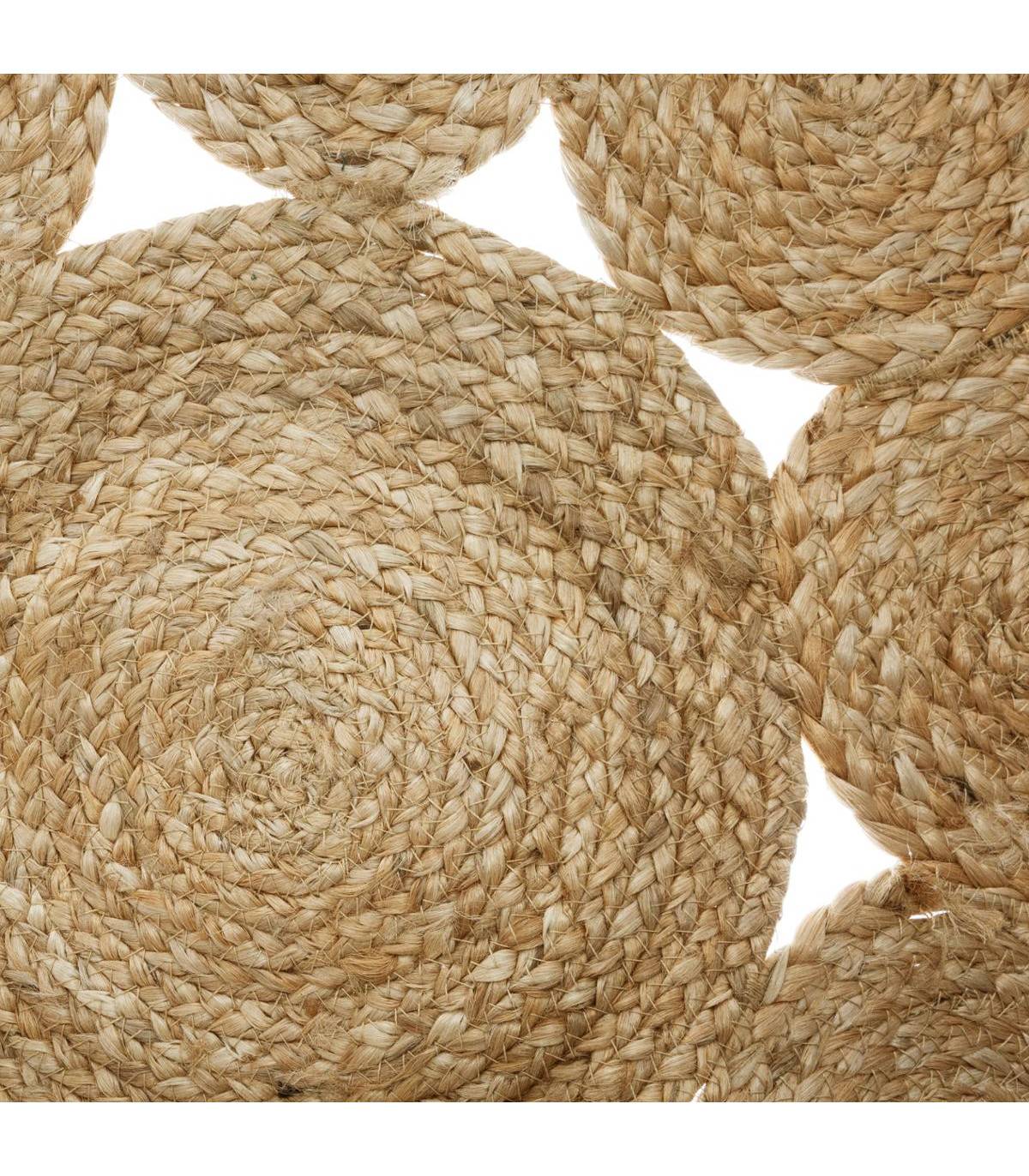 Tapis en Jute motif ajouré D 80 cm - Image 2