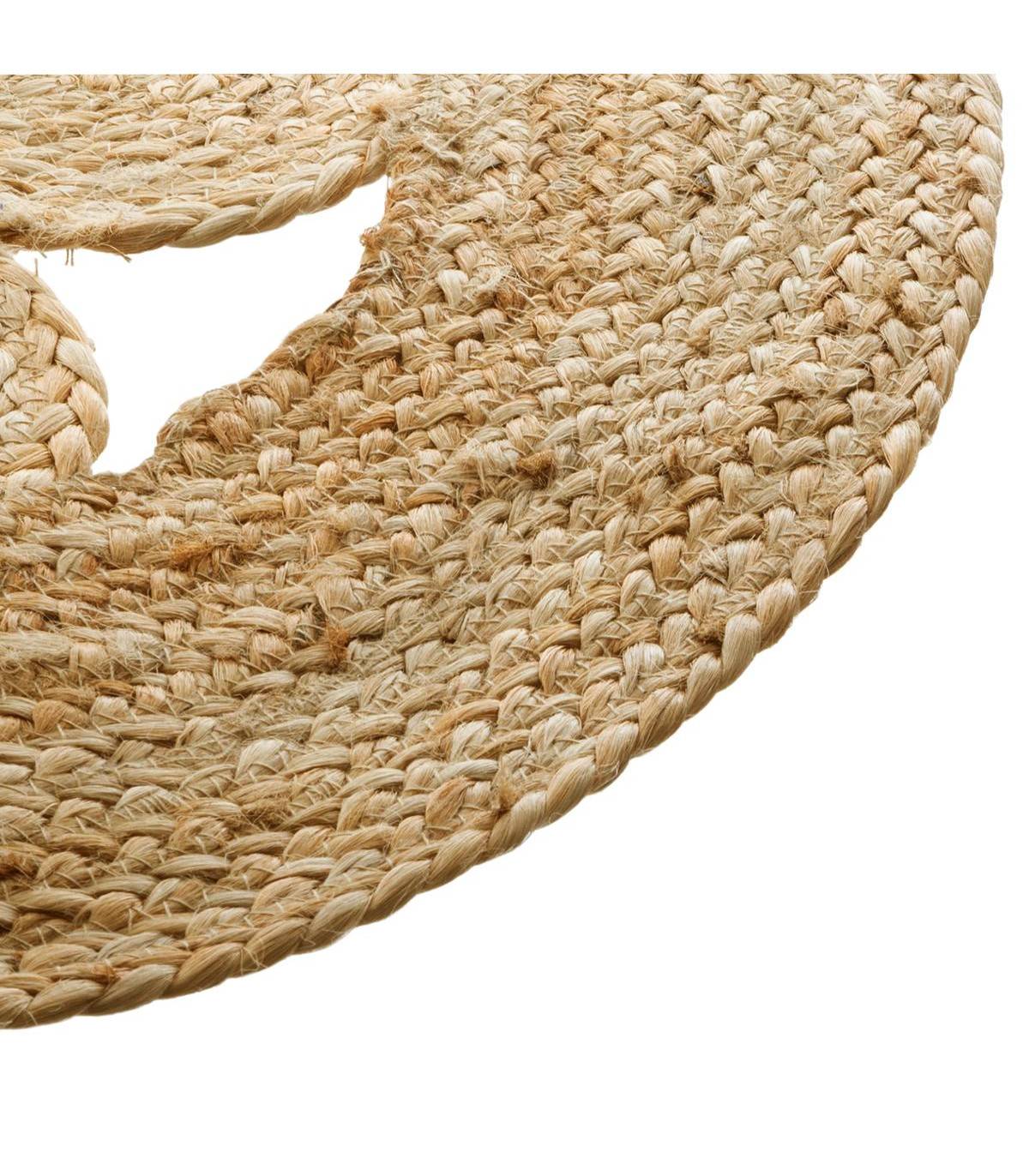 Tapis en Jute motif ajouré D 80 cm - Image 3