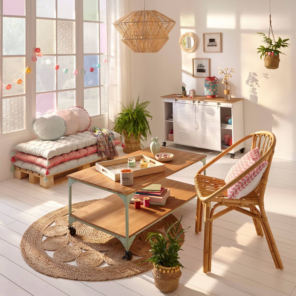 Atmosphera - Tapis ajouré "Esra" jute D80cm - Atmosphera Créateur d'intérieur - Imagen 1