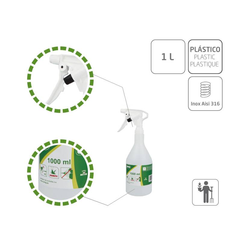 Pulvérisateur pour produits chimiques  2081 - 1 l - Polyéthylène - Blanc | Amig - Image 4