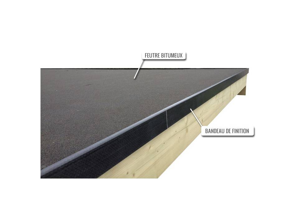 Direct Abris - Carport Bois CASTELLANE 558X555 Panneau Latéral Intégré - Toiture en Bois + Feutre Bitumeux - Abri 2Voiture - Imagen 3
