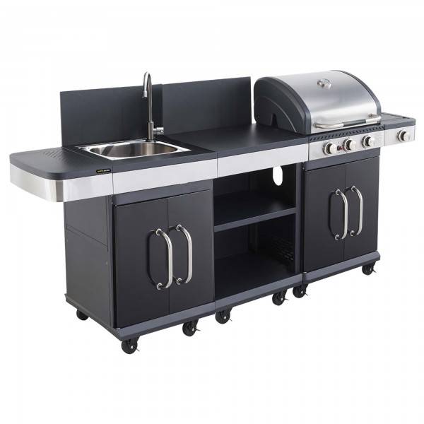 Cook in Garden - Cuisine extérieure à gaz 3 brûleurs 11,5 kW pour 10 personnes FIDGI 3 Cook’in Garden - Image 1