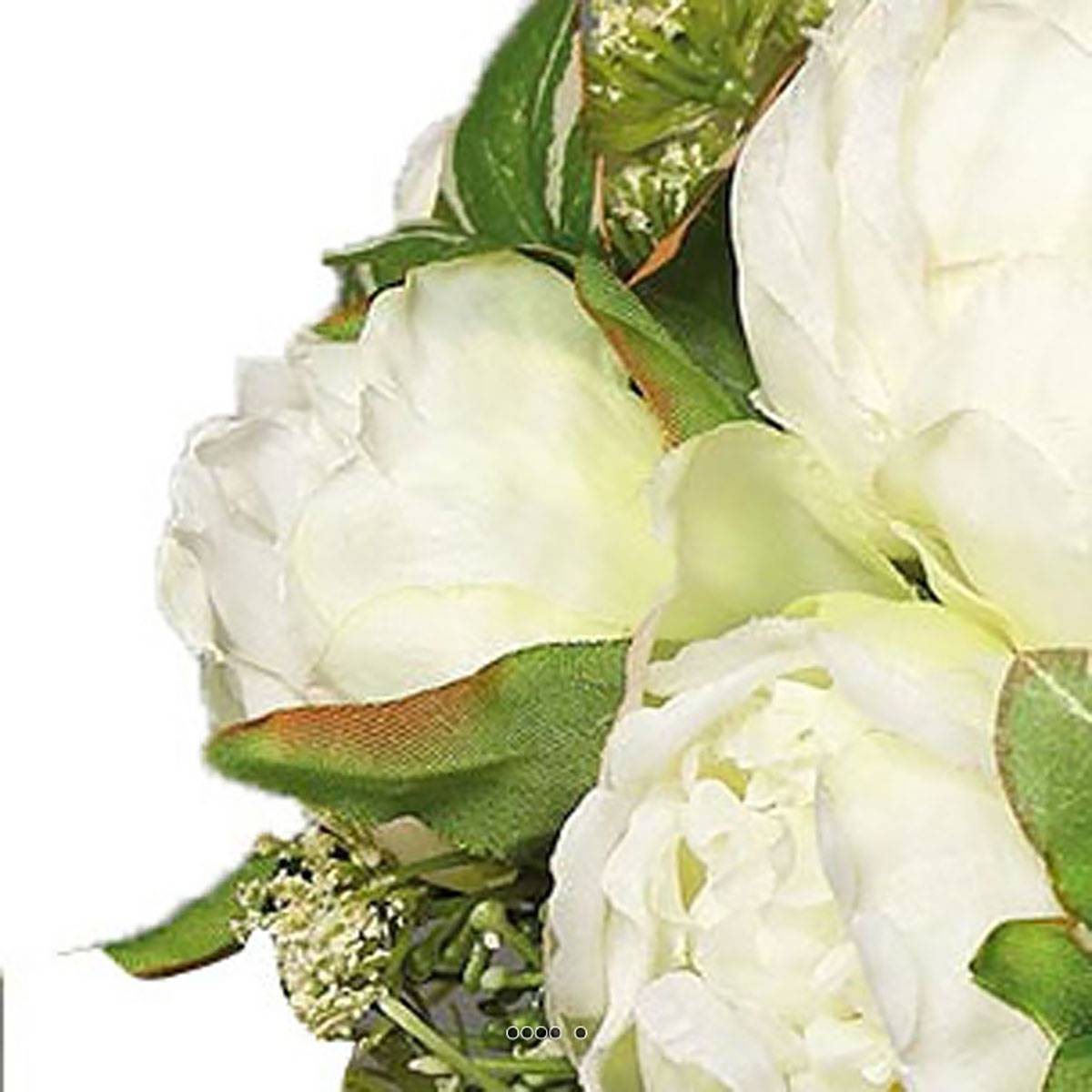 Artificielles - Bouquet de Pivoines et Carottes sauvages factices 7 fleurs H20cm Crème - couleur: Crème - Imagen 3