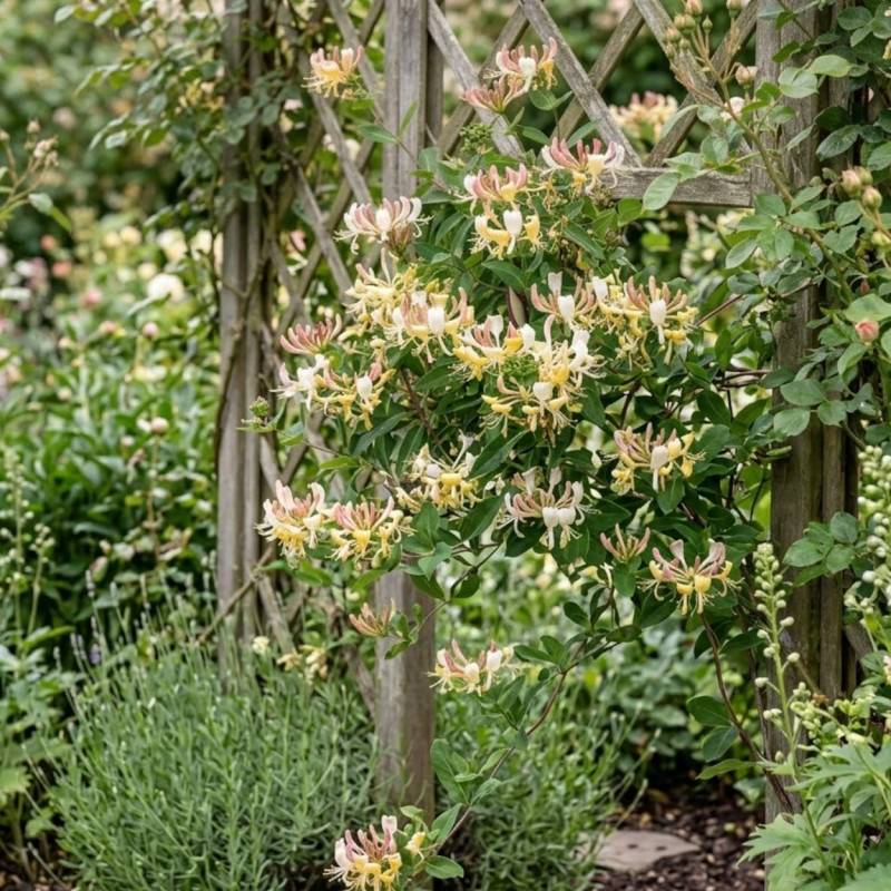 Chèvrefeuille CAPRILIA® Cream 'Inov 71' à fleurs Jaune - feuillage Caduc - Godet - 5/20 cm-  hauteur à maturité De 3,00 m à 5,00 m - Imagen 3