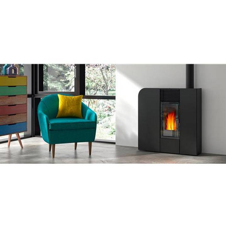 Poêle à granulés de bois 9kw noir 491010NOIR Godin - Imagen 2