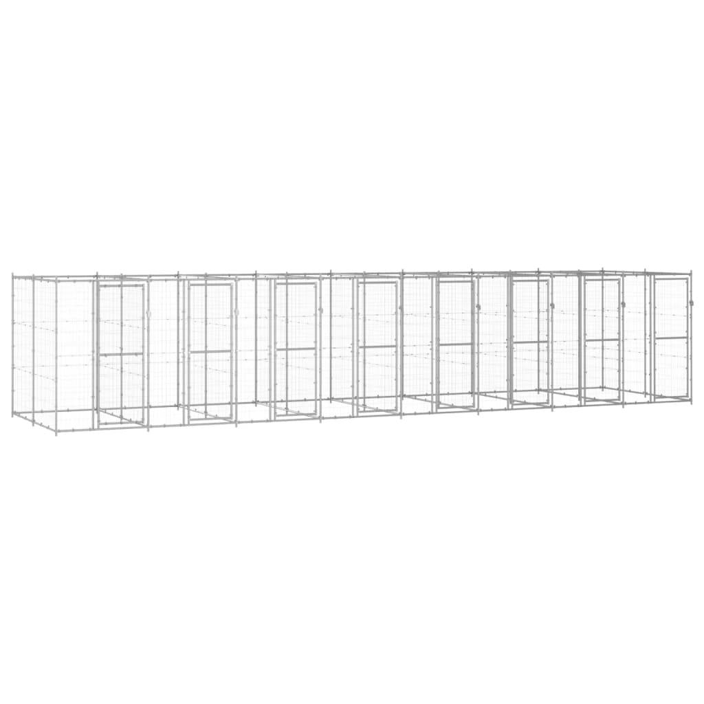 Vidaxl - Chenil extérieur Acier galvanisé 19,36 m² vidaXL 3082288 - Imagen 1