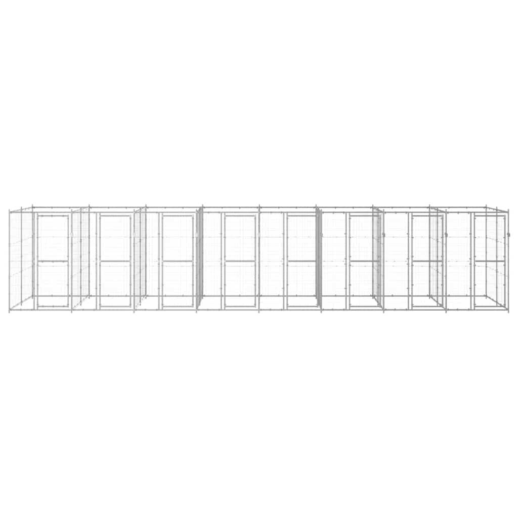 Vidaxl - Chenil extérieur Acier galvanisé 19,36 m² vidaXL 3082288 - Imagen 2