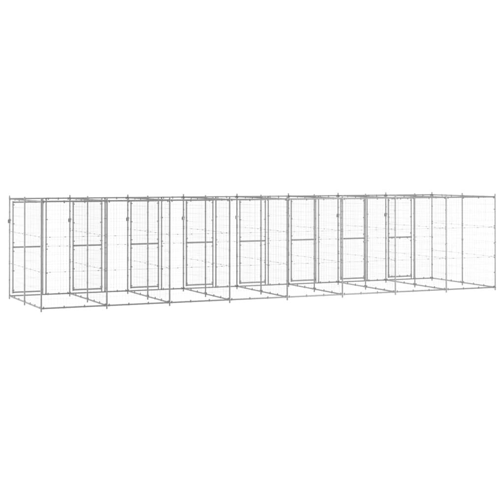 Vidaxl - Chenil extérieur Acier galvanisé 19,36 m² vidaXL 3082288 - Imagen 5