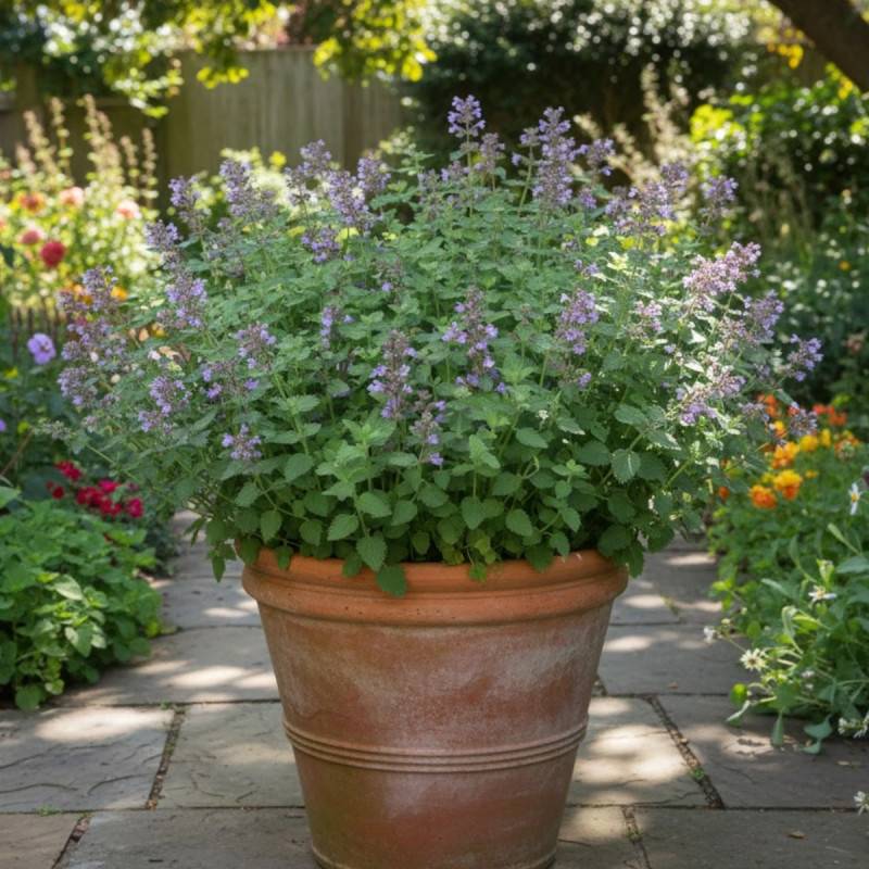 Herbe aux chats - Menthe des chats Cat's Meow, Nepeta à fleurs Bleue/Violette - feuillage Persistant - Godet - 5/20 cm - Imagen 1