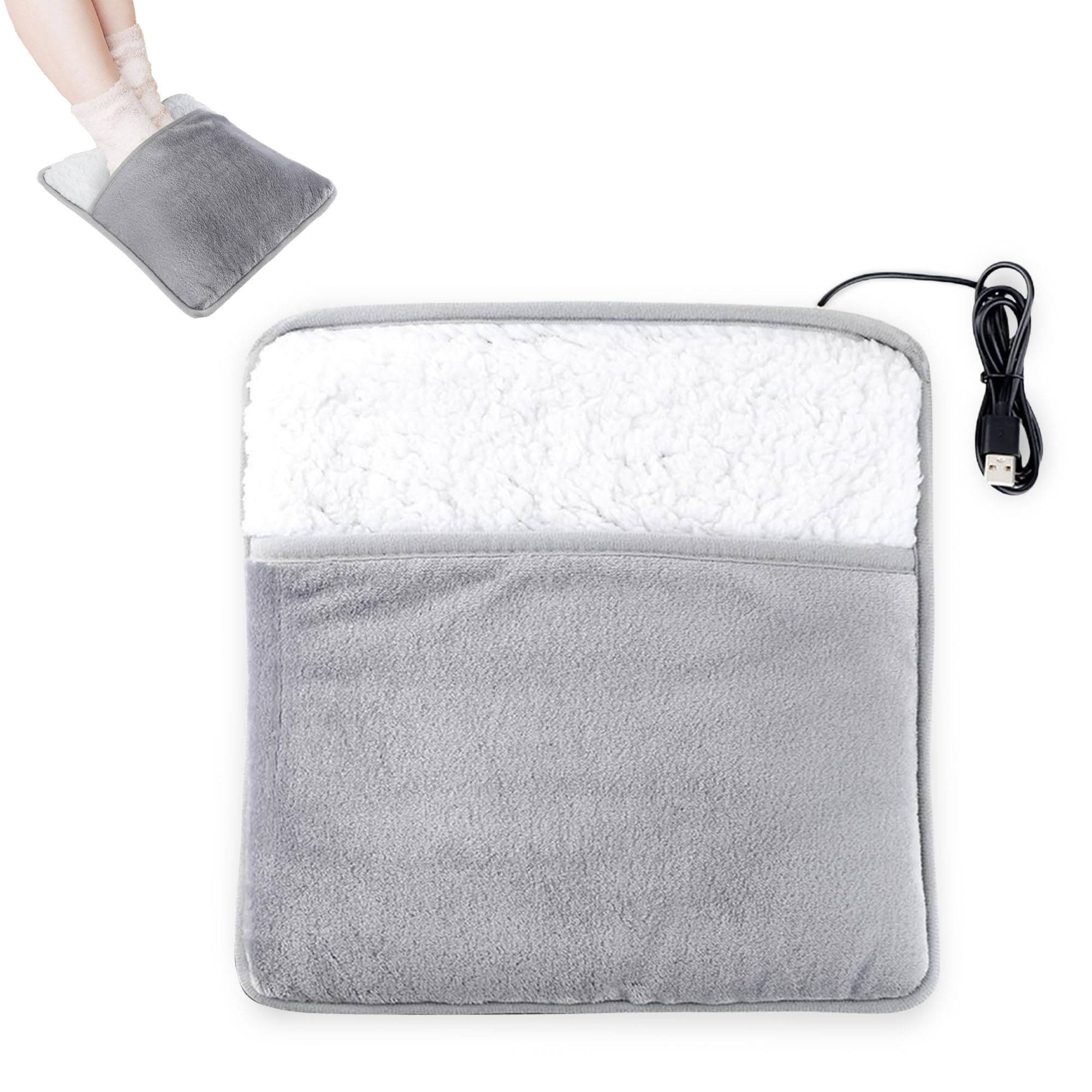 Fishtec - Chauffe Pieds Électrique FISHTEC Coussin Chauffant Doux Velours USB 50°C Câble 180 cm Multi Usage Dos Ventre Dessous Antidérapant Maison - Image 1