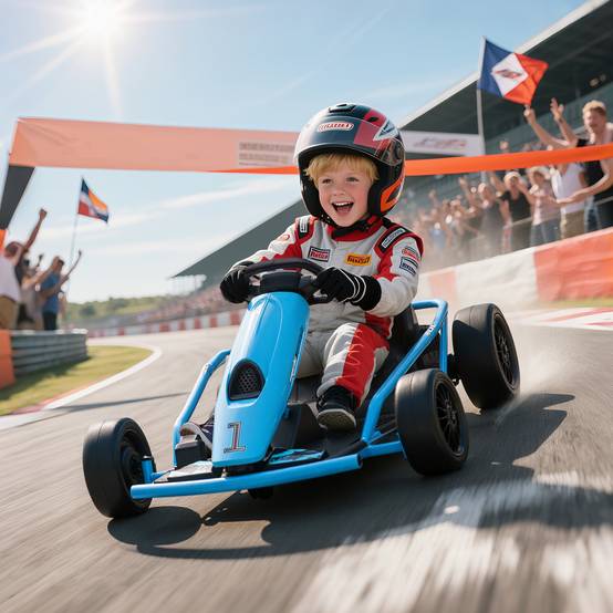Sans Marque - Kart Électrique Enfants 24V Go Kart Mode Drift 8-12 ans Bleu - Image 3
