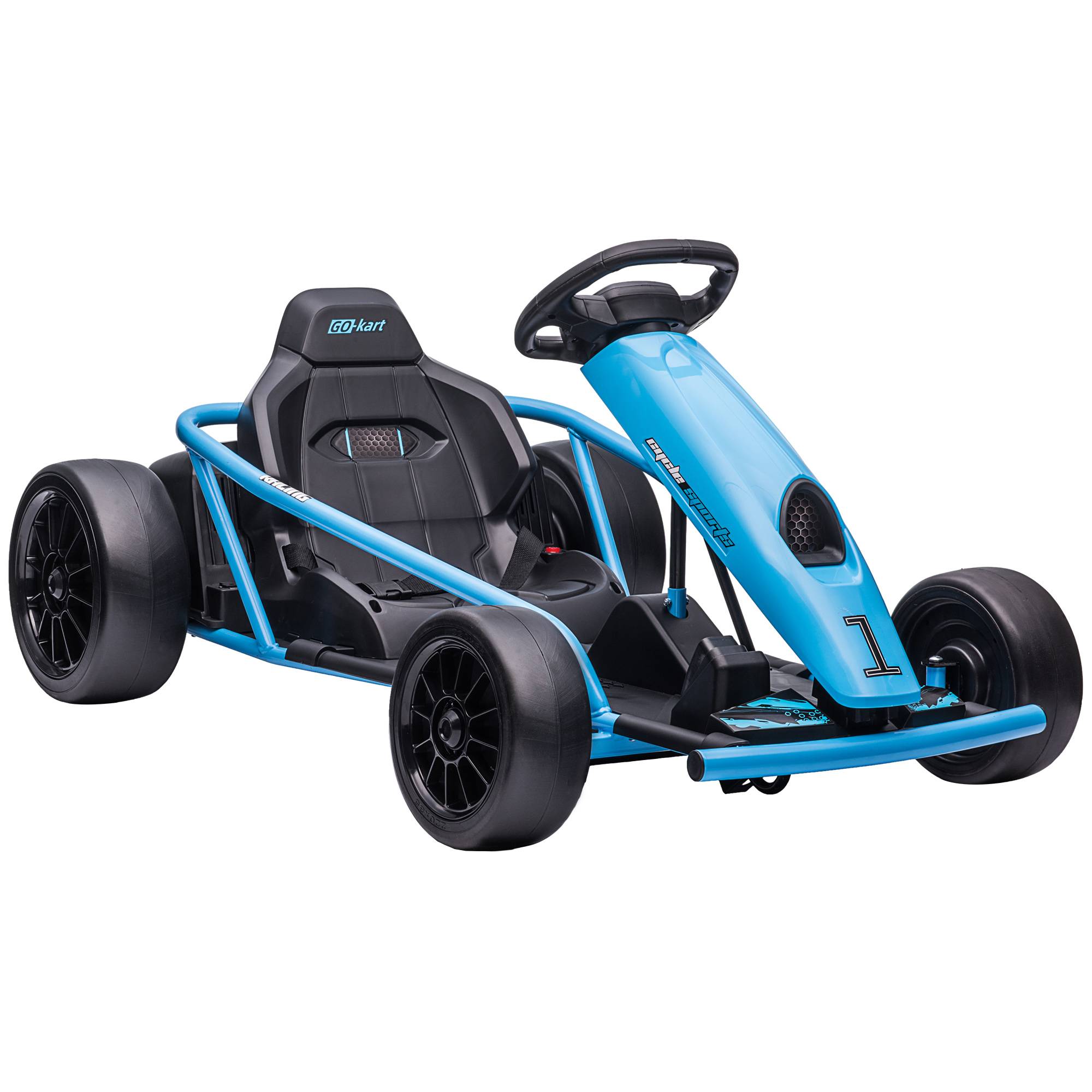 Sans Marque - Kart Électrique Enfants 24V Go Kart Mode Drift 8-12 ans Bleu - Image 1