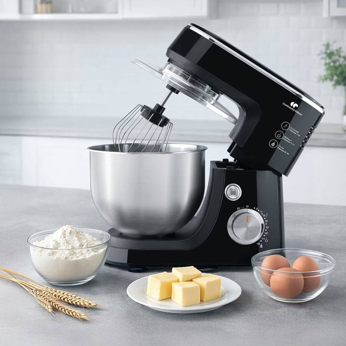 Robot pâtissier - CONTINENTAL EDISON - CERP800B2 - 800 W - 4,3 L - 10 vitesses + pulse - Noir - Image 9